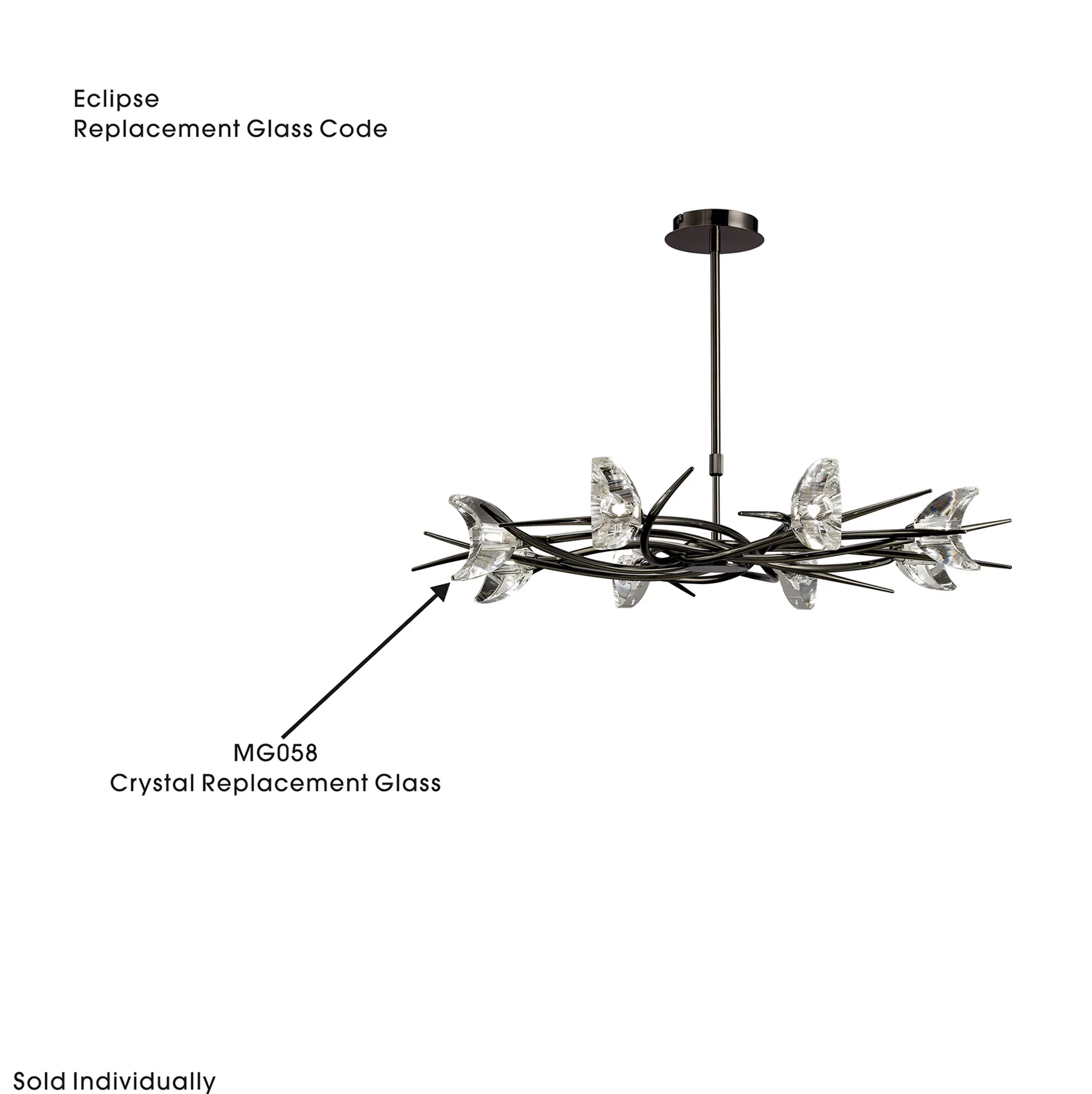 Eclipse Replacement Shades Mantra Glass Shade